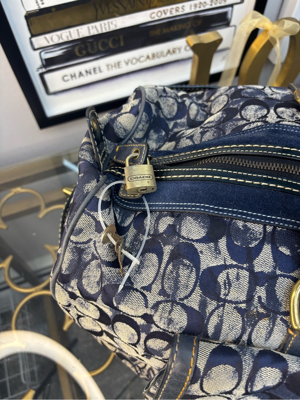 Coach RARE 2005 vintage Signature tie dye Denim Duffel/Carryall travel bag EUC - Picture 8 of 17